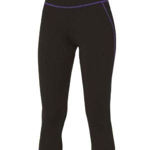 AWDis Ladies Cool Capris | Jet Black/Purple