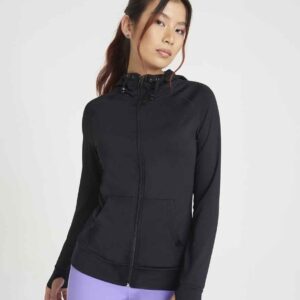 AWDis Ladies Cool Contrast Zoodie | Jet Black