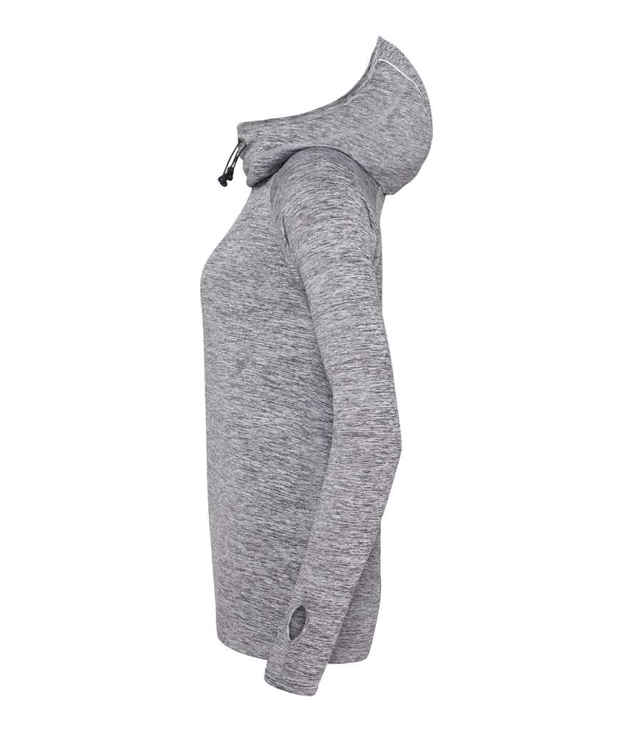 AWDis Ladies Cool Cowl Neck Top | Grey Melange - Image 2
