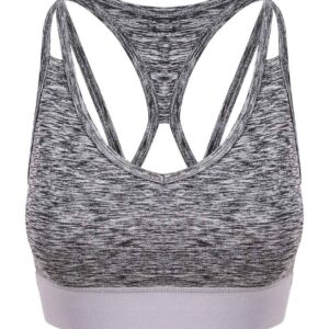 AWDis Ladies Cool Cross Back Crop Top | Grey Melange