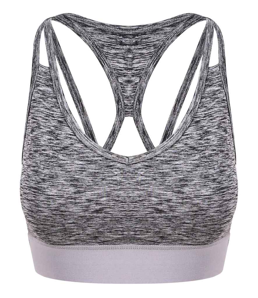 AWDis Ladies Cool Cross Back Crop Top | Grey Melange