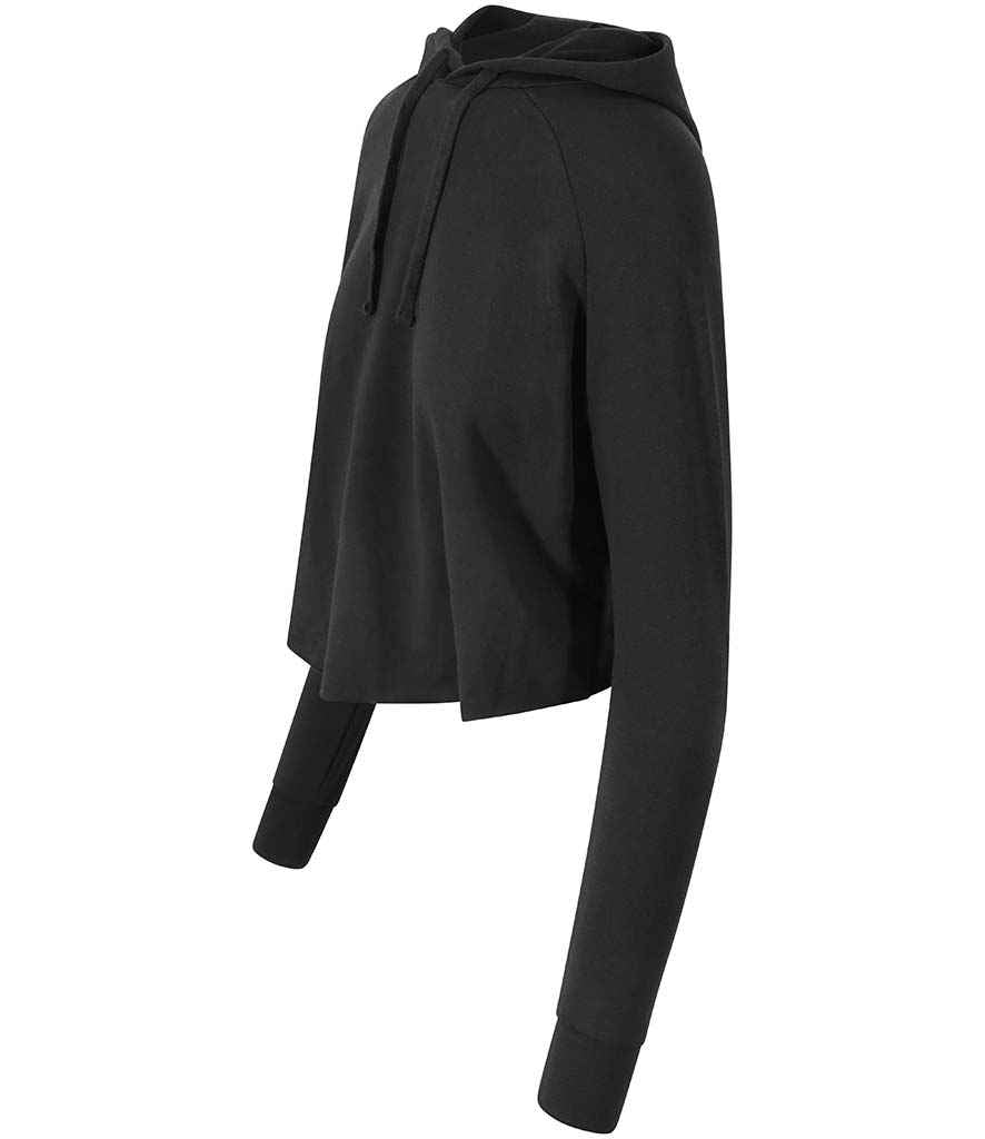 AWDis Ladies Cool Cross Back Cropped Hoodie | Jet Black - Image 3
