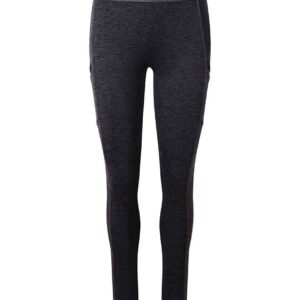 AWDis Ladies Cool Dynamic Leggings | Black Slate Melange/Jet Black