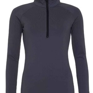 AWDis Ladies Cool Half Zip Sweat Top | Charcoal/Jet Black