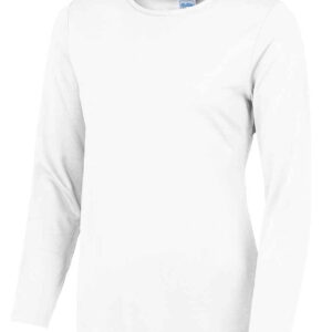 AWDis Ladies Cool Long Sleeve T-Shirt | Arctic White