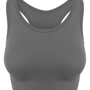AWDis Ladies Cool Seamless Crop Top | Iron Grey