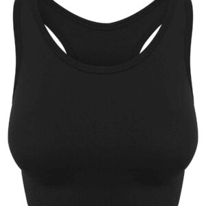 AWDis Ladies Cool Seamless Crop Top | Jet Black