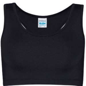 AWDis Ladies Cool Sports Crop Top | Jet Black