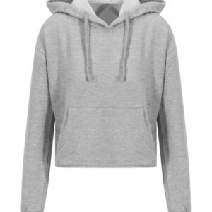 AWDis Ladies Cropped Hoodie | Heather Grey