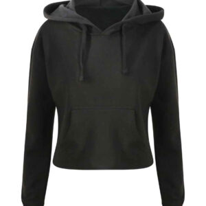 AWDis Ladies Cropped Hoodie | Jet Black