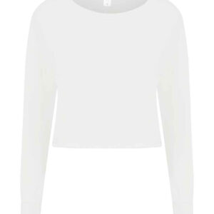 AWDis Ladies Cropped Sweatshirt | Arctic White