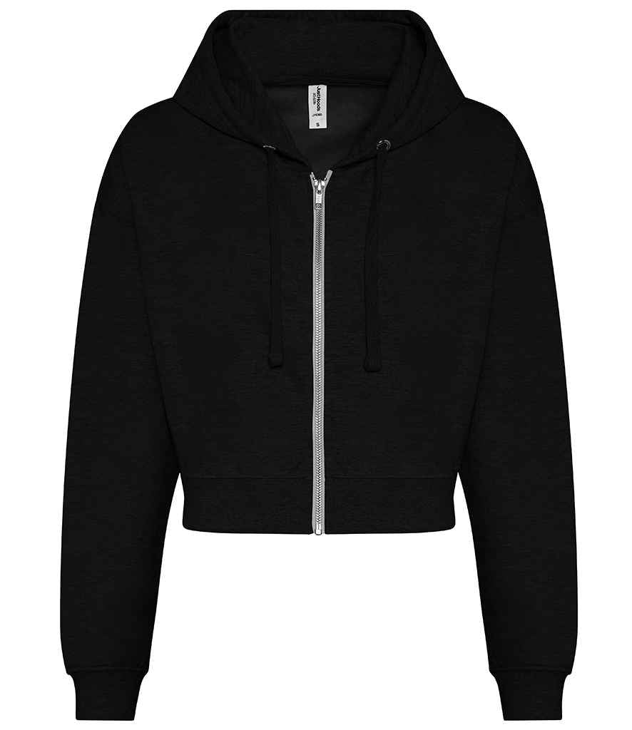AWDis Ladies Cropped Zoodie | Deep Black - Image 5