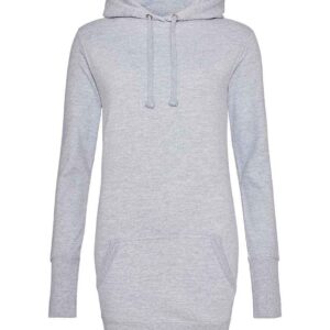 AWDis Ladies Longline Hoodie | Heather Grey