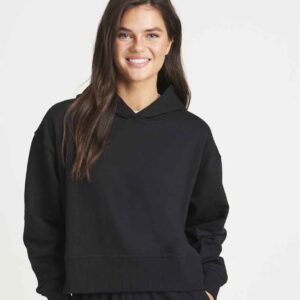 AWDis Ladies Relaxed Hoodie | Deep Black