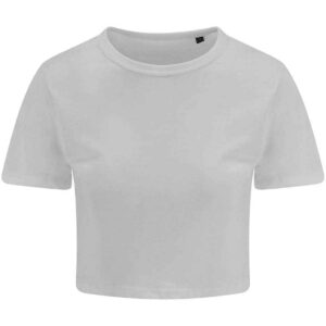 AWDis Ladies Tri-Blend Cropped T-Shirt | Solid White