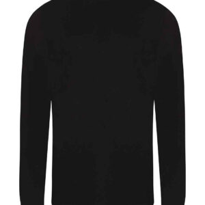 AWDis Long Sleeve Tri-Blend T-Shirt | Solid Black