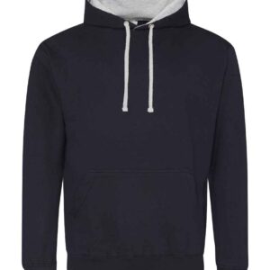 AWDis Varsity Hoodie | New French Navy/Heather Grey