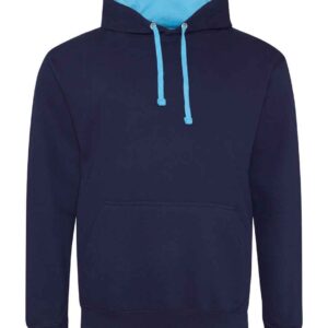 AWDis Varsity Hoodie | Oxford Navy/Hawaiian Blue