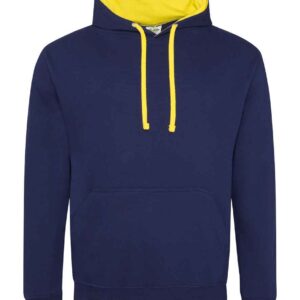 AWDis Varsity Hoodie | Oxford Navy/Sun Yellow