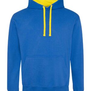 AWDis Varsity Hoodie | Royal Blue/Sun Yellow