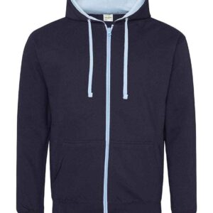 AWDis Varsity Zoodie | New French Navy/Sky Blue