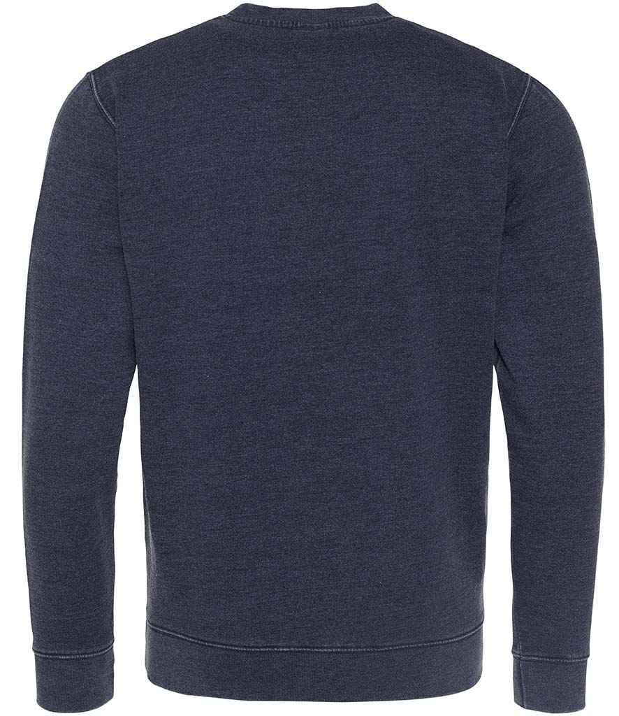 AWDis Washed Sweatshirt | Washed New French Navy - Image 2