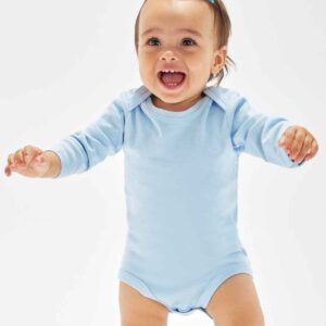 BabyBugz Baby Long Sleeve Bodysuit | Dusty Blue