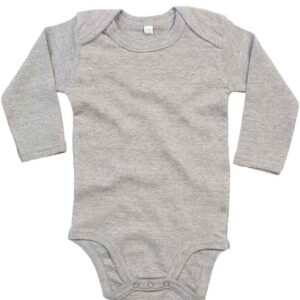 BabyBugz Baby Long Sleeve Bodysuit | Heather Marl