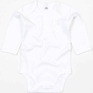 BabyBugz Baby Long Sleeve Bodysuit | White