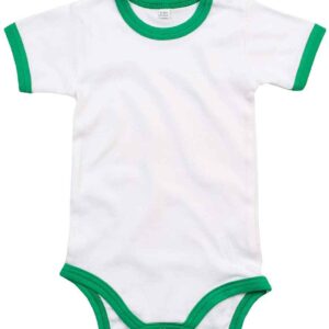 BabyBugz Baby Ringer Bodysuit | White/Kelly Green
