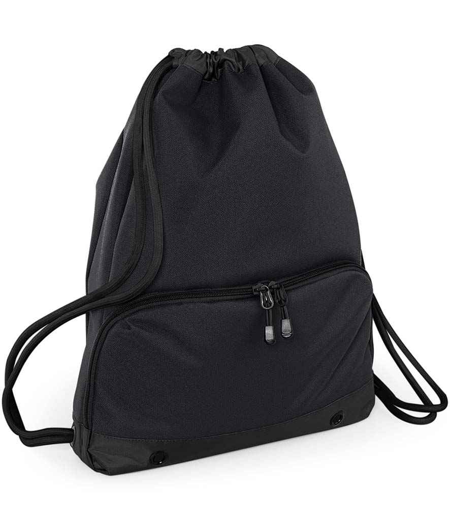 BagBase Athleisure Gymsac | Black/Black