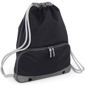 BagBase Athleisure Gymsac | Black/Graphite Grey