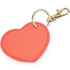 BagBase Boutique Heart Key Clip | Coral