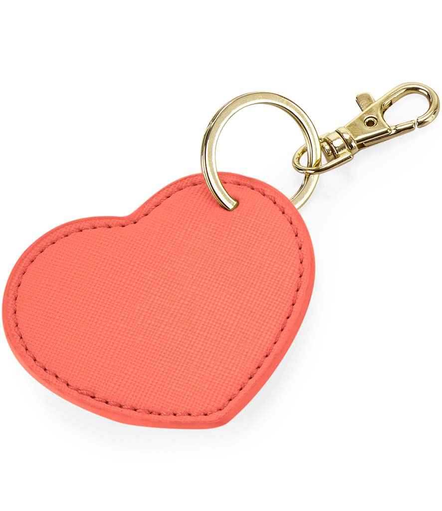 BagBase Boutique Heart Key Clip | Coral