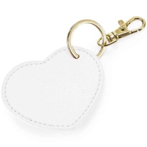BagBase Boutique Heart Key Clip | Soft White