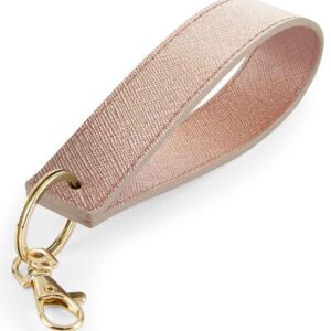 BagBase Boutique Wristlet Key Ring | Rose Gold