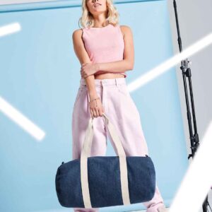 BagBase Denim Barrel Bag | Denim Blue