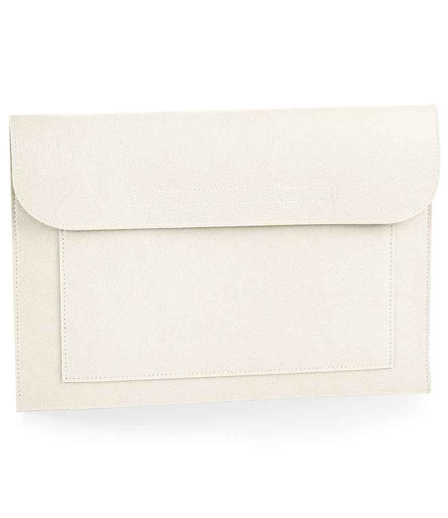 BagBase Felt Laptop/Document Slip | Soft White