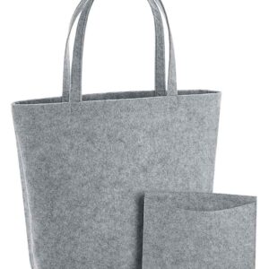 BagBase Felt Shopper | Grey Melange