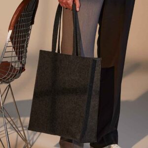 BagBase Felt Tote Bag | Charcoal Melange