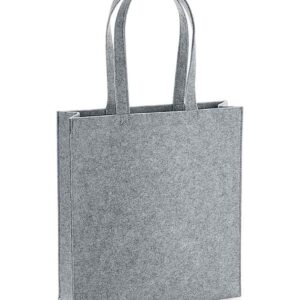 BagBase Felt Tote Bag | Grey Melange