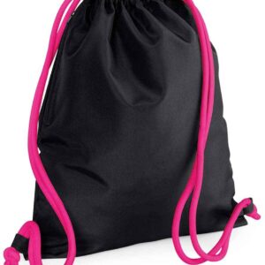 BagBase Icon Gymsac | Black/Fuchsia