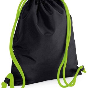 BagBase Icon Gymsac | Black/Lime Green
