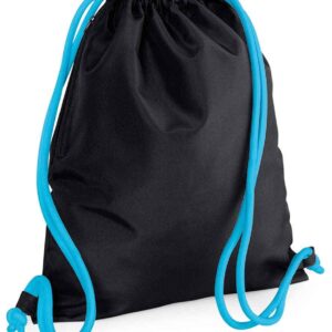 BagBase Icon Gymsac | Black/Surf Blue
