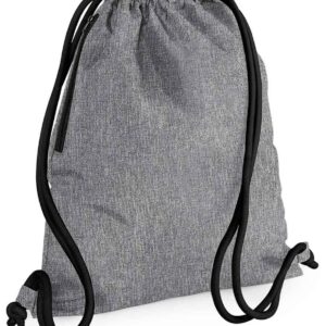BagBase Icon Gymsac | Grey Marl/Black