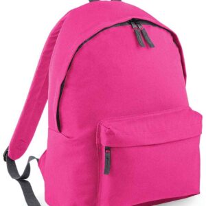 BagBase Kids Fashion Backpack | Fuchsia/Graphite Grey