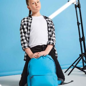 BagBase Kids Fashion Backpack | Surf Blue/Graphite Grey