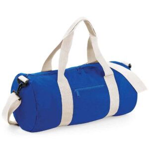 BagBase Original Barrel Bag | Bright Royal/Off White