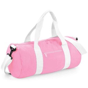 BagBase Original Barrel Bag | Classic Pink/White