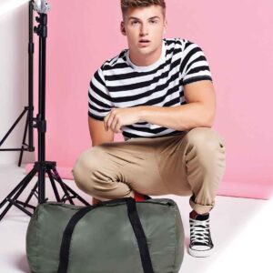 BagBase Packaway Barrel Bag | Olive Green/Black